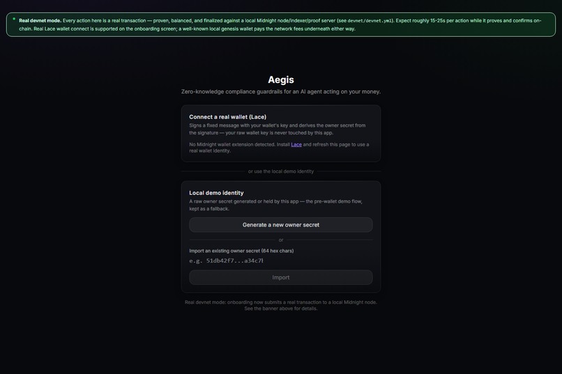 Aegis -ZK Compliance Guardrails – screenshot 1