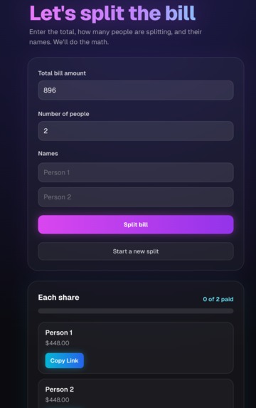 split-the-bill – screenshot 1