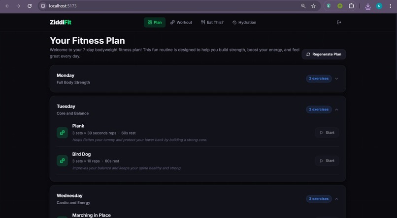ZiddiFit – screenshot 1