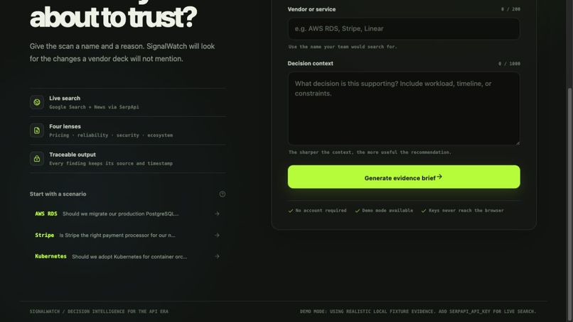 SignalWatch – screenshot 1