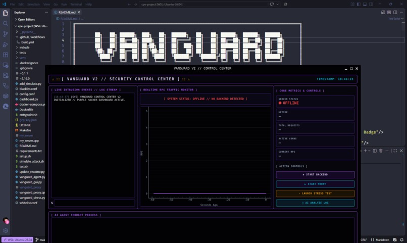 VANGUARD EDGE PROXY & AUTONOMOUS AI SOC AGENT & WAF ENGINE  – screenshot 1