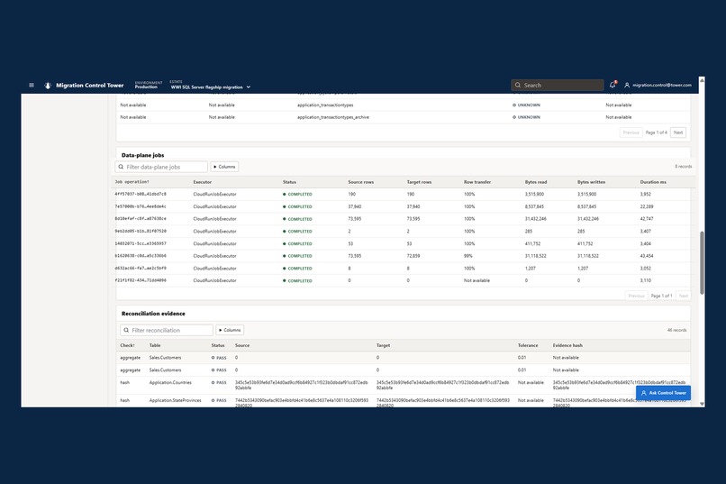 Migration Control Tower – screenshot 5