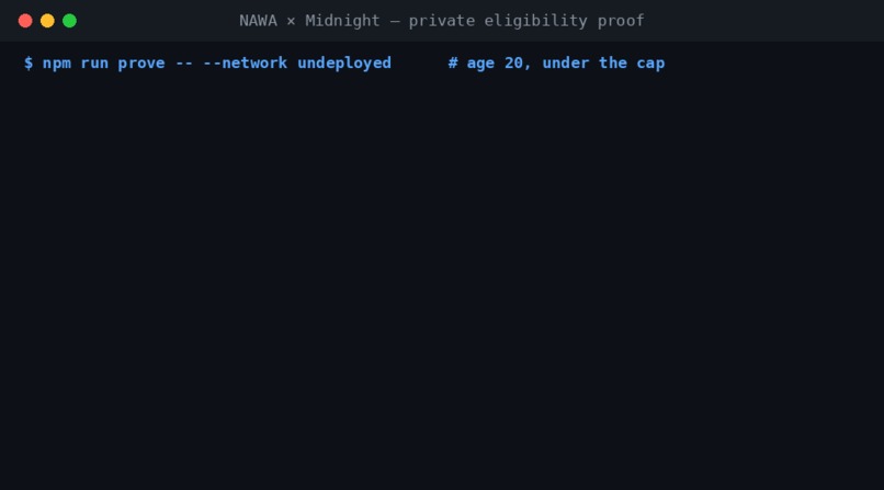  NAWA × Midnight — private eligibility screening – screenshot 4
