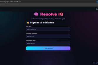 ResolveIQ — Intelligent Ticket Routing