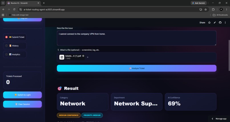 ResolveIQ — Intelligent Ticket Routing – screenshot 4