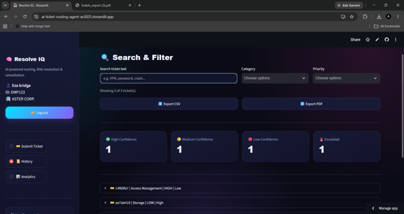 ResolveIQ — Intelligent Ticket Routing – screenshot 9