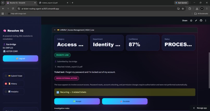 ResolveIQ — Intelligent Ticket Routing – screenshot 11