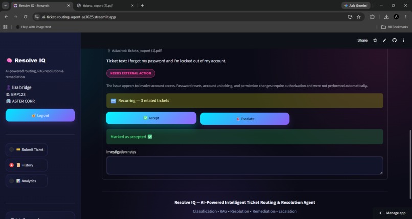 ResolveIQ — Intelligent Ticket Routing – screenshot 12