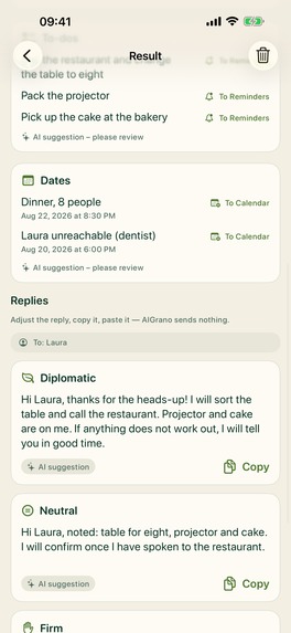 AlGrano: Voice Note Summary – screenshot 3