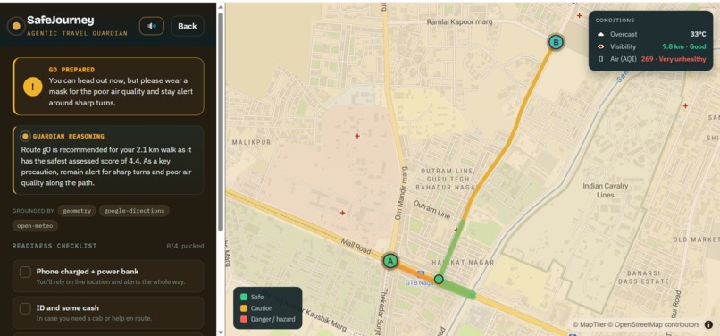 SafeJourney – screenshot 1