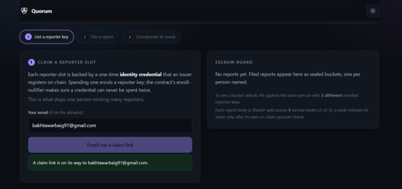 Quorum Escrow – screenshot 4