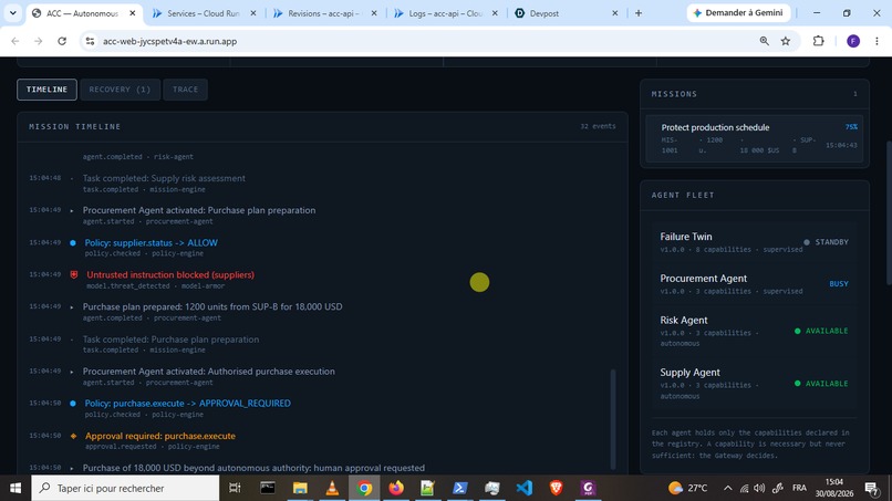 Agent Command Center (ACC) — Autonomous Mission Control – screenshot 8