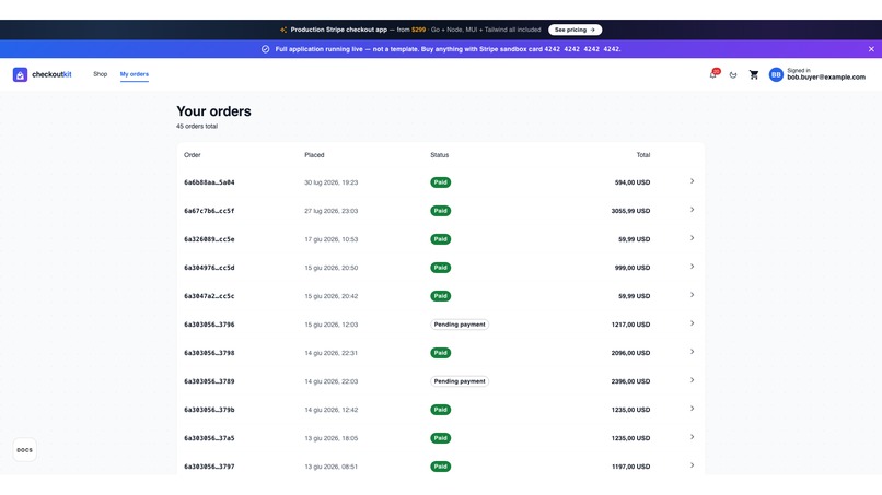 Dashforge Checkout Kit – screenshot 2