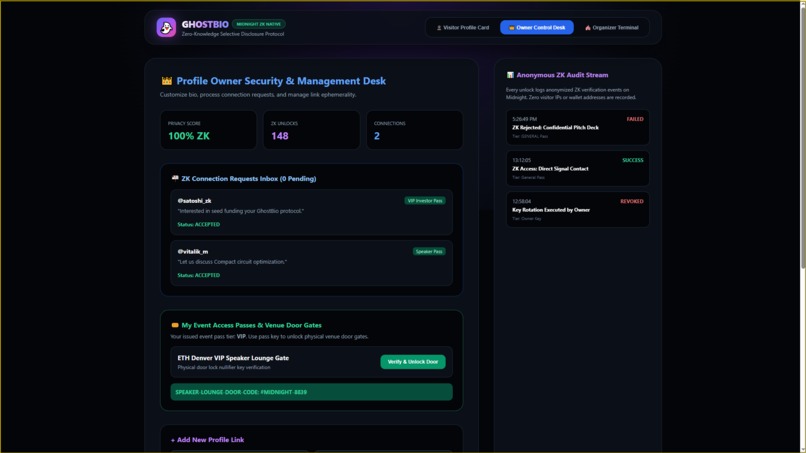 GhostBio | Zero-Knowledge Selective Disclosure Protocol – screenshot 4