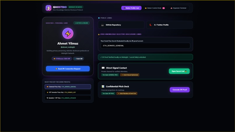 GhostBio | Zero-Knowledge Selective Disclosure Protocol – screenshot 7