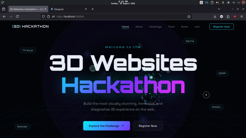 3D Website Hackathon – screenshot 1