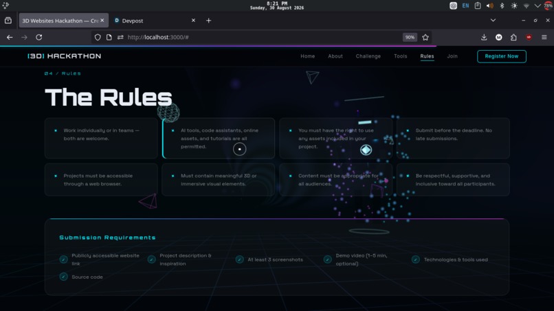3D Website Hackathon – screenshot 4