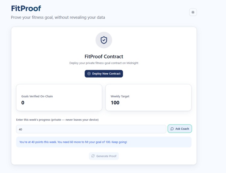 FitProof – screenshot 2