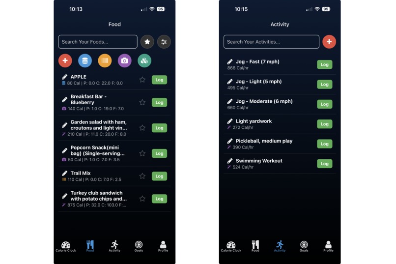 Calorie Clock – screenshot 3
