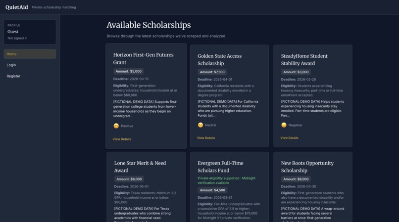 QuietAid – screenshot 1