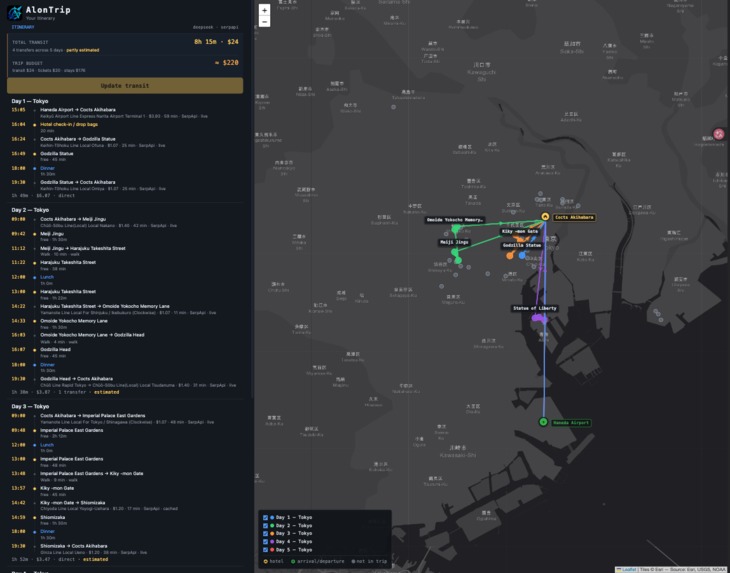 AlonTrip – screenshot 2