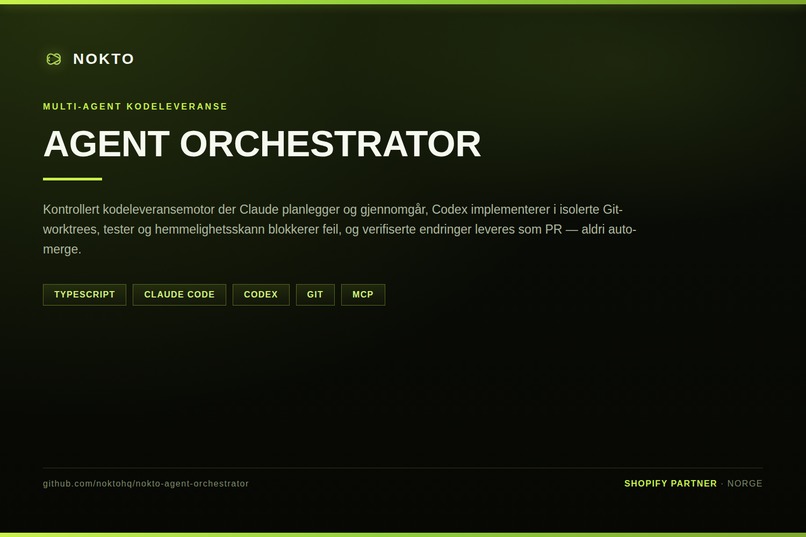 nokto-agent-orchestrator – screenshot 1