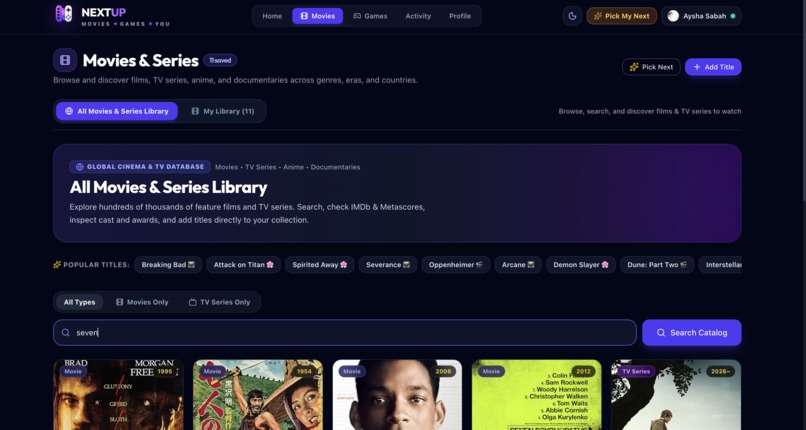 NextUp – screenshot 2