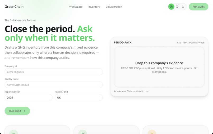 GreenChain – screenshot 2