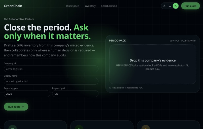 GreenChain – screenshot 2
