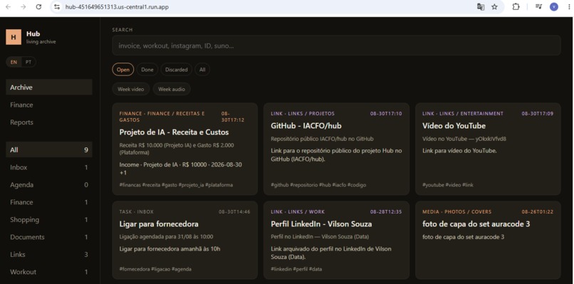 Hub — Inbox-to-Life – screenshot 1