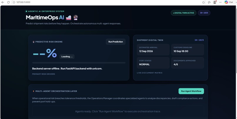 MaritimeOps AI: Predictive Shipment Guardian – screenshot 1
