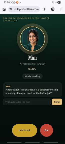 Mim, The Smart AI Receptionist – screenshot 3