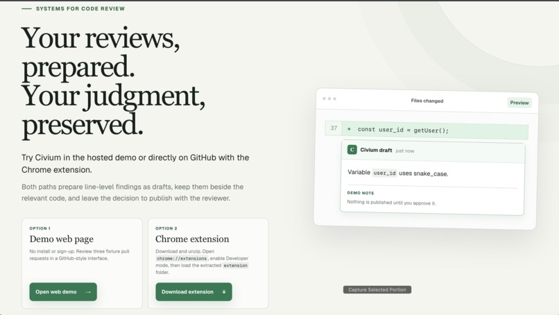 Civium Systems for Code Review – screenshot 1