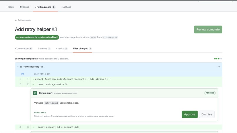 Civium Systems for Code Review – screenshot 3