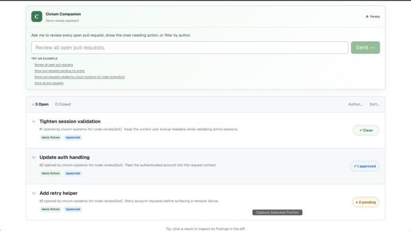 Civium Systems for Code Review – screenshot 2