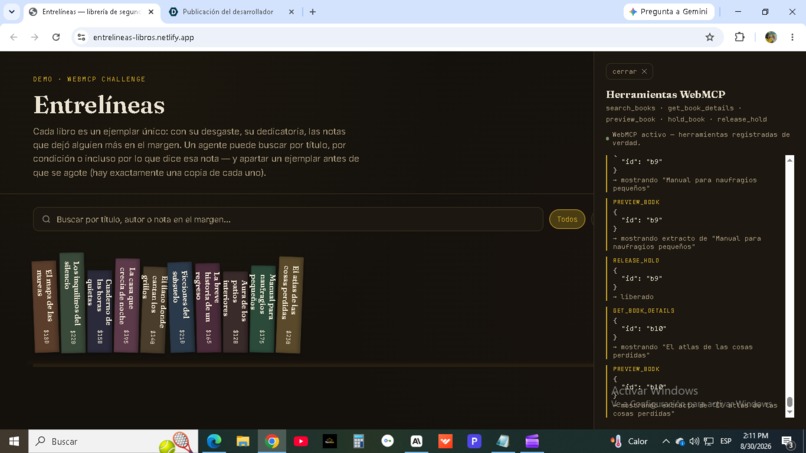 Entrelíneas – screenshot 1