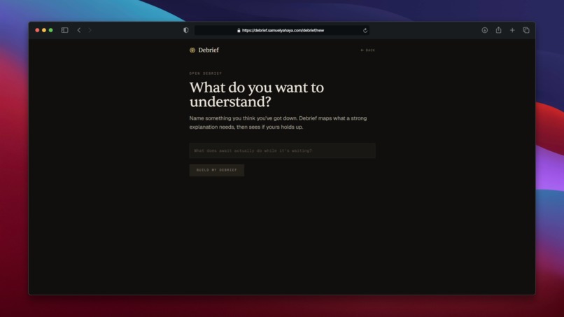 Debrief – screenshot 4