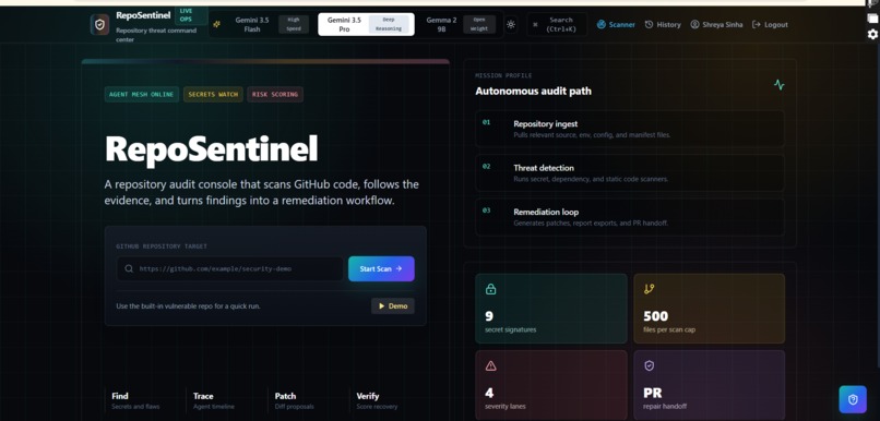 RepoSentinel – Autonomous AI Security Engineer – screenshot 1