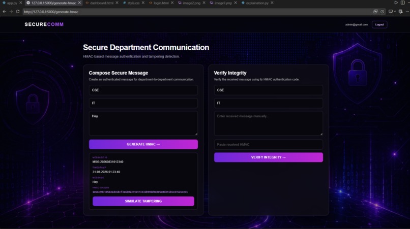 SecureCom – Secure Email Communication System – screenshot 2