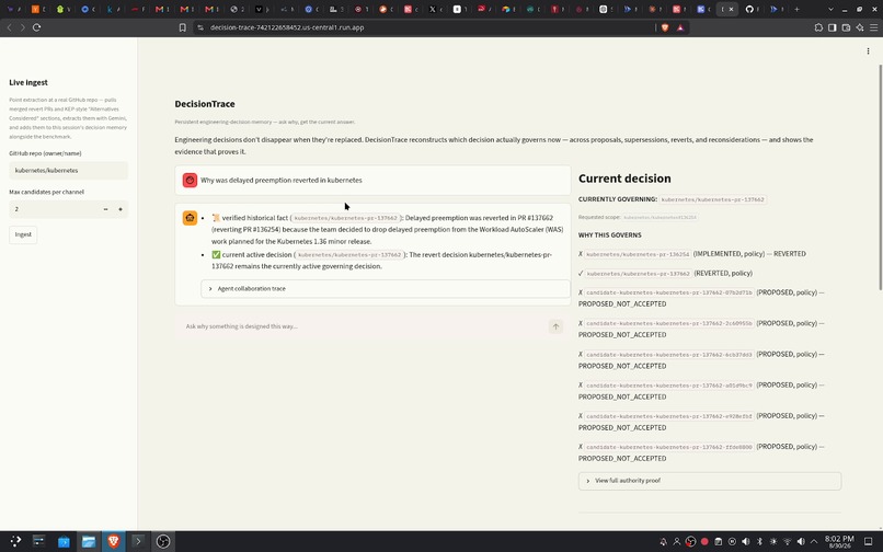 DecisionTrace – screenshot 1