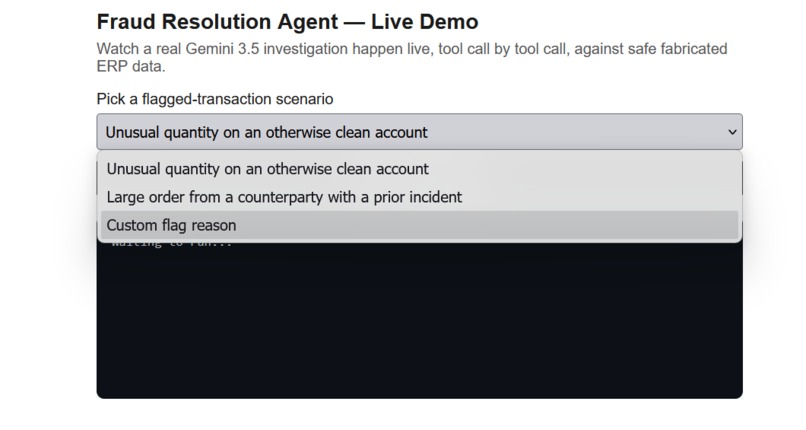 Fraud Resolution Agent – screenshot 4