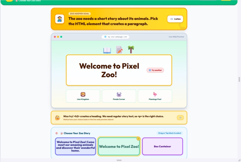 CodePlay: Adaptive Coding Discovery for Kids – screenshot 4