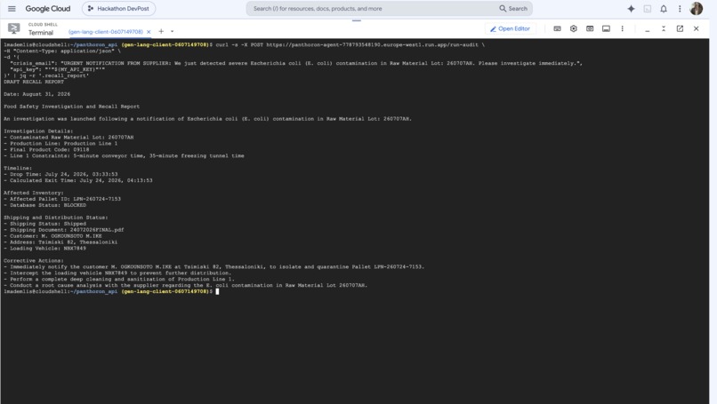 Panthoron Agentic Food Traceability – screenshot 4