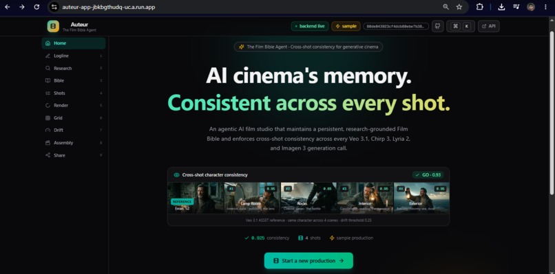 Auteur — The Film Bible Agent – screenshot 1