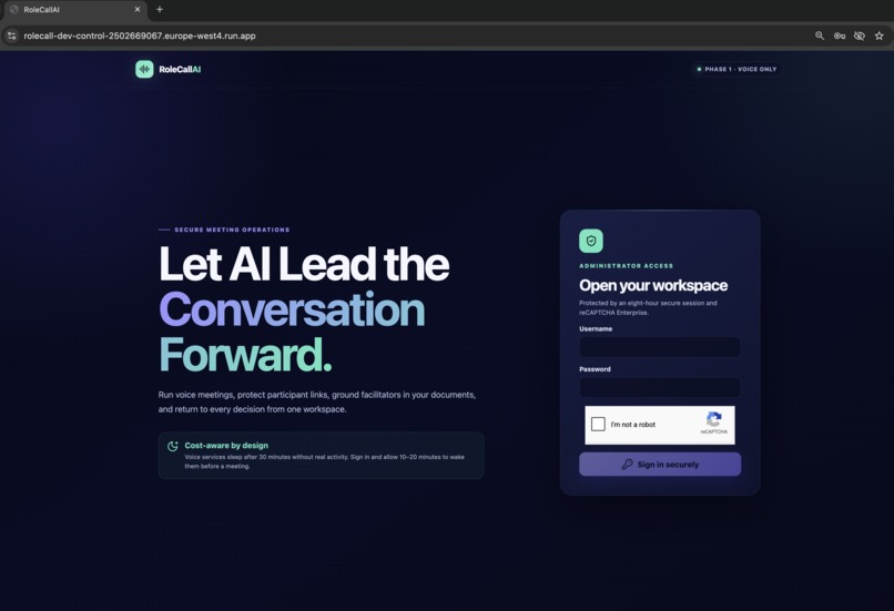 RoleCall Voice AI – screenshot 1