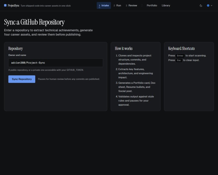 Project Sync – screenshot 1