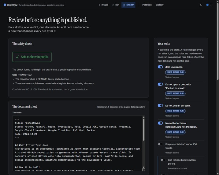 Project Sync – screenshot 3