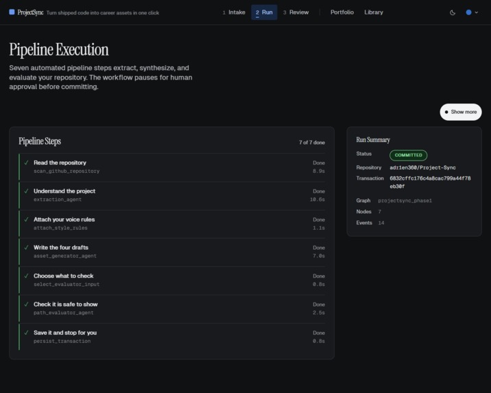 Project Sync – screenshot 2