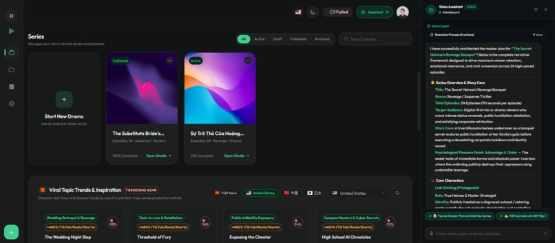 Shine - AI Micro-Drama Video Studio – screenshot 2