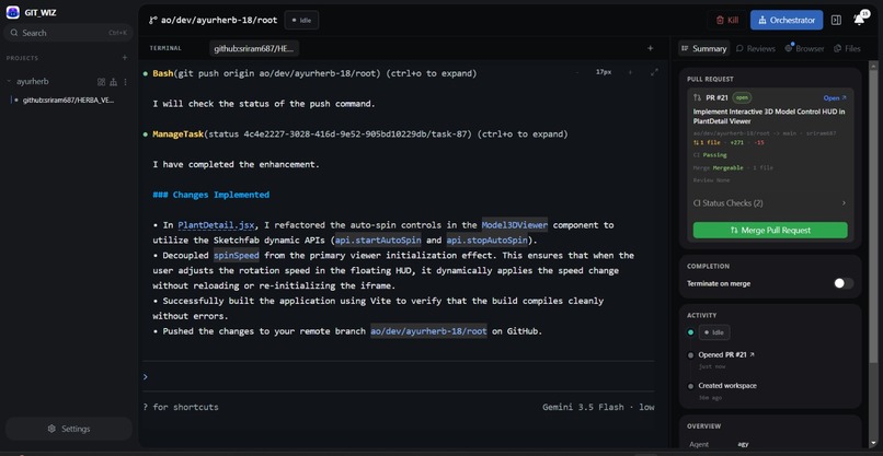 GIT_WIZ: Parallel AI Agent IDE & Supervisor – screenshot 4